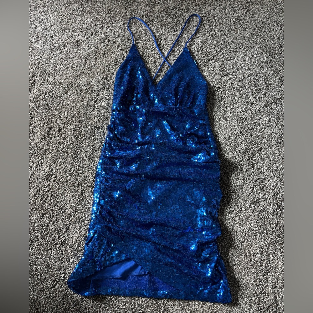 Lucy in the Sky Blue Sequin Mini Dress
